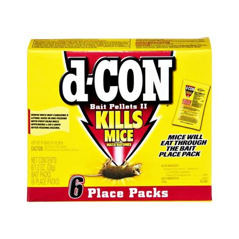 d-CON Bait Pellets II Kills Mice Place Packs- 6 CT (6 oz) - Instacart