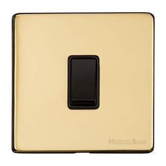 Heritage Brass Vintage Polished Brass 1 Gang 10A Intermediate Switch