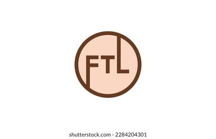 ftl logo initial letter ftl logo stock vector royalty