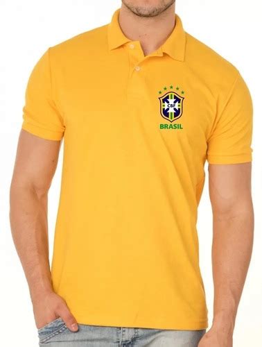 Camisa Masculina Gola Polo Sele O Brasileira Camiseta Copa