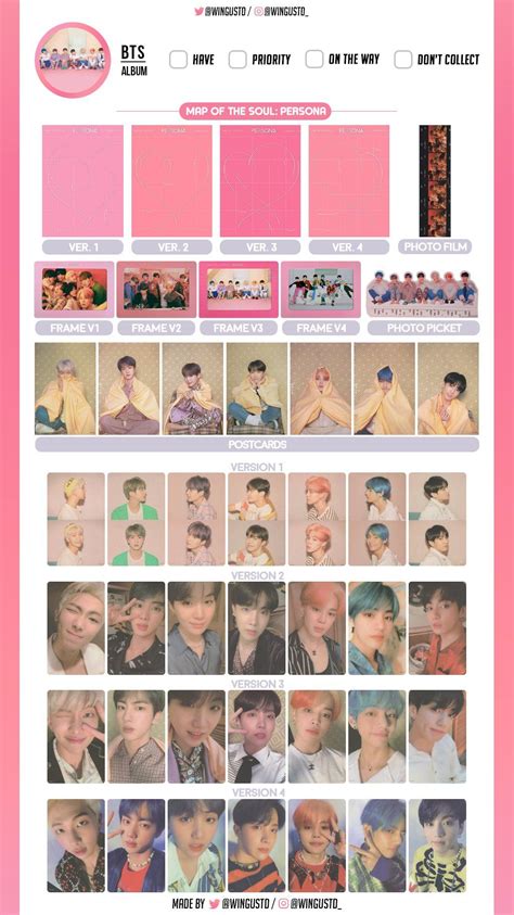 Bts Persona Photocards Template Img Pansy