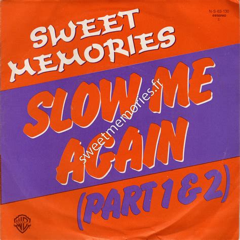 Sweet Memories 1978 Slow Me Again 45 Tours Portugal Sweet Memories