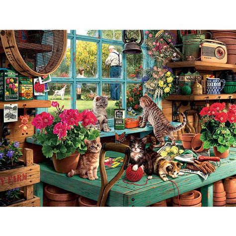 1000 Piece Jigsaw Puzzles-windowsill Cat-puzzle Games for Adults Creative Family Activities of ...