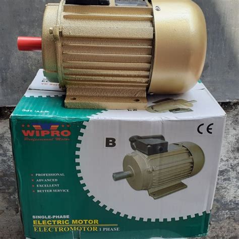 Jual DINAMO WIPRO 3 4HP 4P 1PH MOTOR PENGGERAK WIPRO PUTARAN LAMBAT