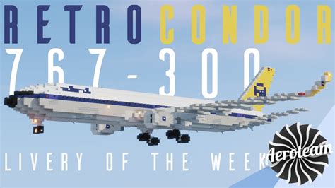 Retro Minecraft Condor Boeing 767 300 Livery Of The Week 14 Youtube