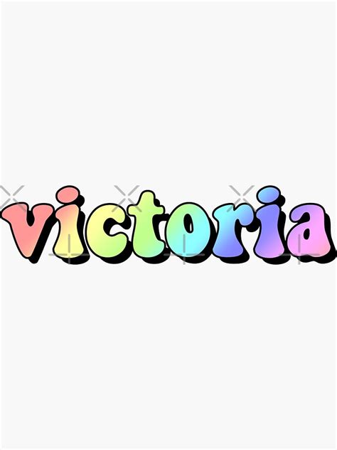 Aesthetic Rainbow Victoria Name Sticker By Star10008 Redbubble