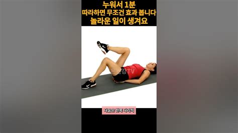 뱃살 빨리 빼는방법하루 1분만 하세요누워서 무조건 효과보장뱃살 아랫뱃살 똥배 복근 폭파운동 초간단 동안운동 노화혈액순환