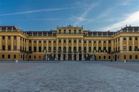 View of the Front of the Historic Schoenbrunn Palace in Vienna in Warm ...