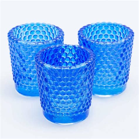 Richland Votive Holder Hobnail Blue Set Of 12 Quick Candles