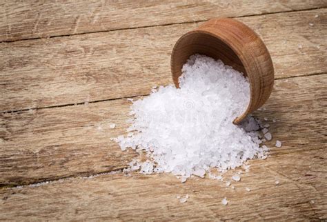 Sea Salt In Bowl Stock Photo Image Of Salty Heap Rough 77736510