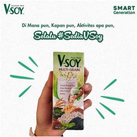 Jual V Soy Multigrain Soya Bean Milk Vsoy Multi Grain Soymilk Uht