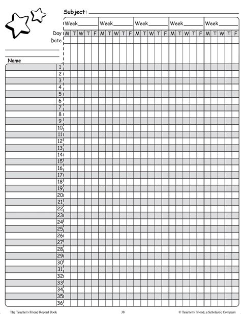 Grade Tracker Worksheet For Students