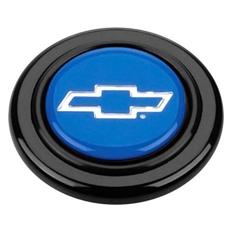 Grant® Signature Style Black Horn Button With Redblack Chevrolet Emblem