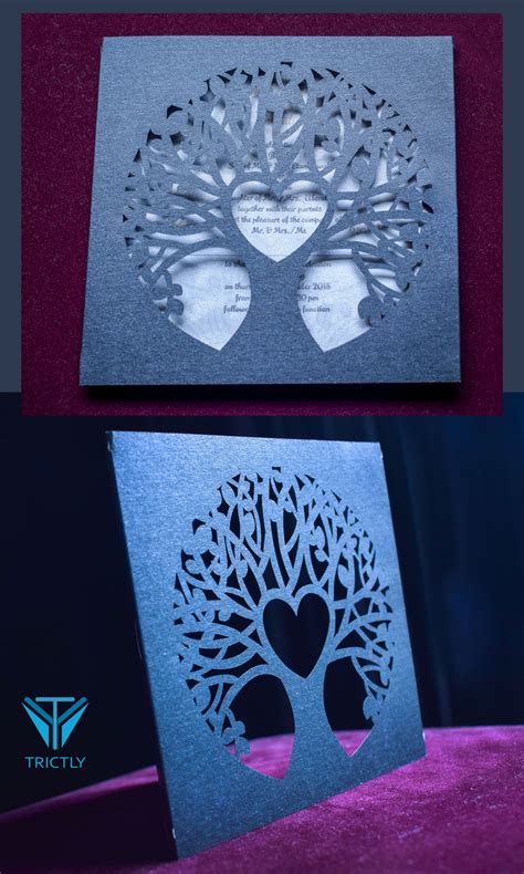 Laser Cut Wedding Invitation Card Template DXF Ai EPS Soft Copies Laser