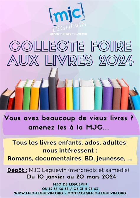 Collecte Foire Aux Livres Mjc De Leguevin Maison Des Jeunes Et