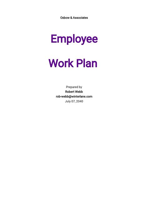 Download 49+ Work Plan Templates - Microsoft Word (DOC | Template.net