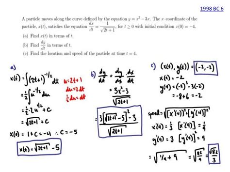 Ap Calculus Bc Parametric Vector Frq