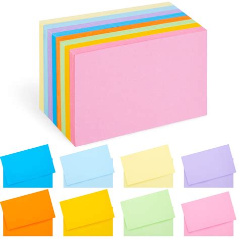 Buy Koogel Pieces Colored Index Cards Blank Index Note Cards Bulk