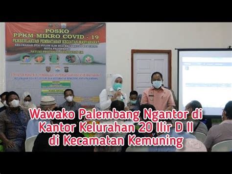 Wakil Walikota Palembang Fitrianti Agustinda Ngantor Di Kelurahan