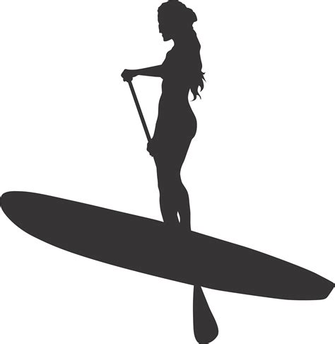 Lady Paddle Boarding Stand Up PADDLE OUT SUP Woman Car Decal