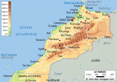 Carte Géographique Du Maroc Voyage Carte Plan