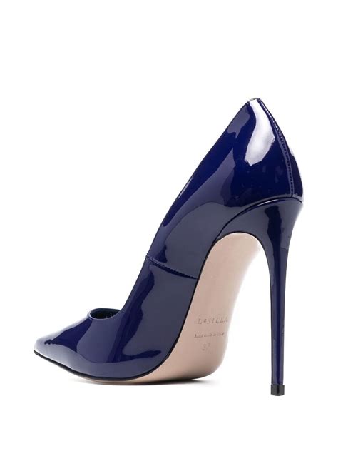 Le Silla 125mm Eva Patent Leather Pumps Blue FARFETCH