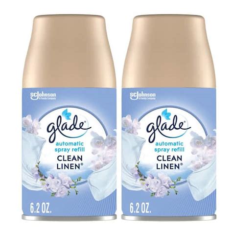 Glade 6 2 Oz Clean Linen Automatic Air Freshener Spray Refill 2 Count