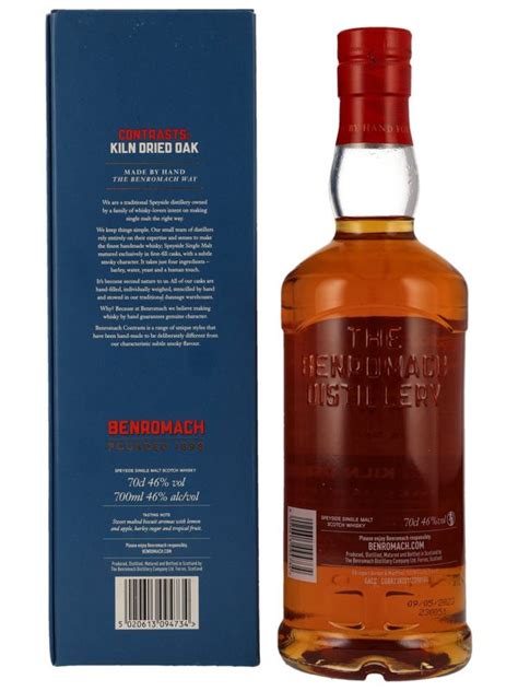 Benromach Contrasts Kiln Dried Oak Jahre Vintage