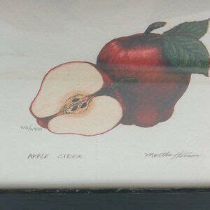 Vintage Art Martha Hinson Limited Edition Picture Of Apple Titled