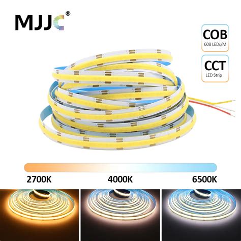 Tira De Luces Led Cob Cct Cinta Lineal Flexible De Alta Densidad V