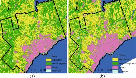 4 Land Use Maps Of Gta For Early 1990s A And Early 2000s B