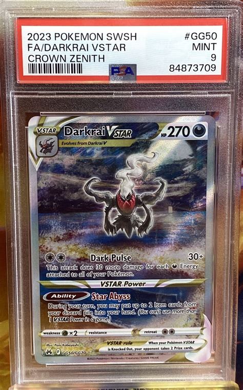 Darkrai Vstar Crown Zenith Gg Gg Galarian Gallery Psa Price