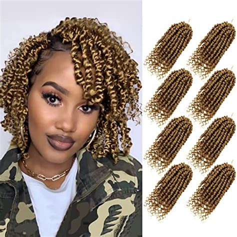 Bileaf 8 Packs Passion Twist Crochet Hair for Black Women Pre Looped ...