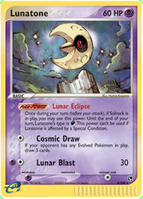 Lunatone Ex Sandstorm Pokemon Card