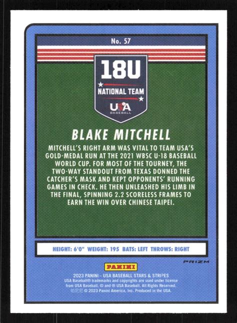 Panini Usa Stars Stripes Blake Mitchell Bronze Silver Gold