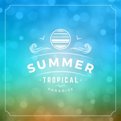 Premium Vector Summer Holidays Typography Label Design On Grunge