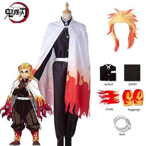 Anime Dem Nio Slayer Kimetsu N O Yaiba Cosplay Rengoku Kyoujurou