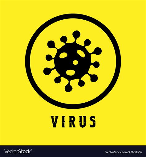 Virus symbol Royalty Free Vector Image - VectorStock