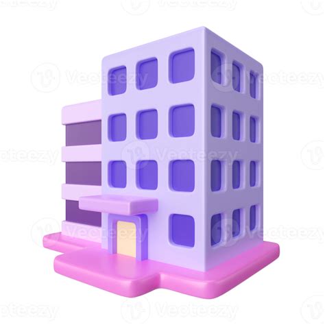 Office Building 3d Illustration Icon 19031010 Png