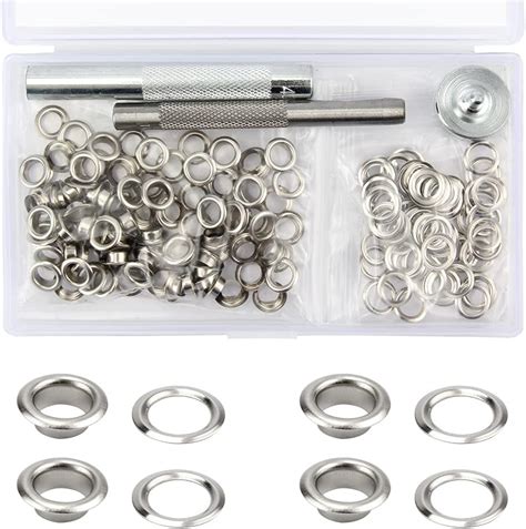 Kit De Grommets Eyelets Outils 100 Sets Oeillets 12mm Metal Grommet