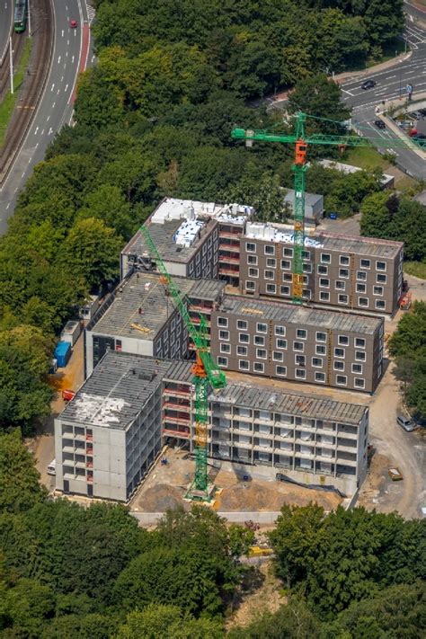 Luftaufnahme Bochum Baustelle Zum Neubau Eines Studenten Wohnheim