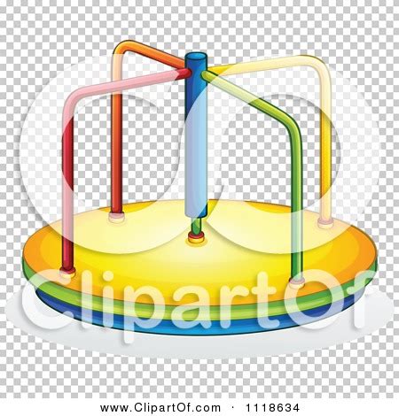 Vector Clipart Of A Playground Merry Go Round - Royalty Free Graphic ...