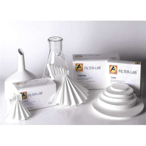 Papel filtro análisis cualitativo uso general Ref 1300 80 plegado