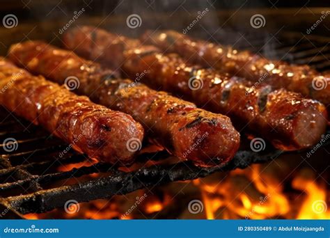 Authentic South African Bbq Fire Grilled Borewors Sausage Braai