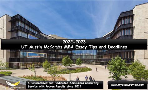 UT Austin McCombs MBA Essay Tips Deadlines 2022 23 MyessayReview