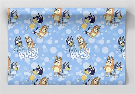 Bluey Wrapping Paper Sheets Set Of 3 Sheets Birthday Party Etsy