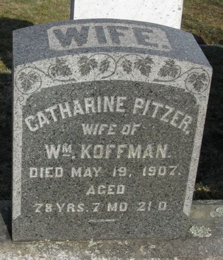 Catharine Pitzer Koffman Unknown 1907 Find A Grave Memorial