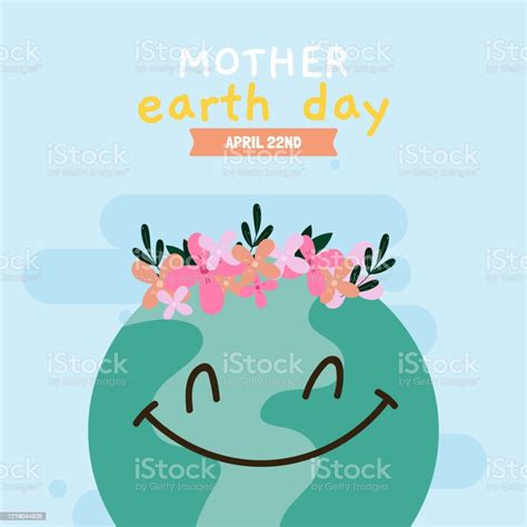 Happy Mother Earth Day Card Stock Illustration Download Image Now Earth Day Banner Sign