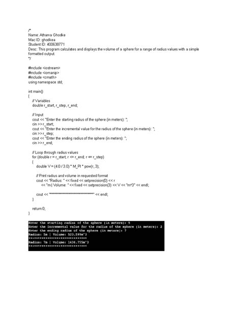 Volume Calculation Formula 1