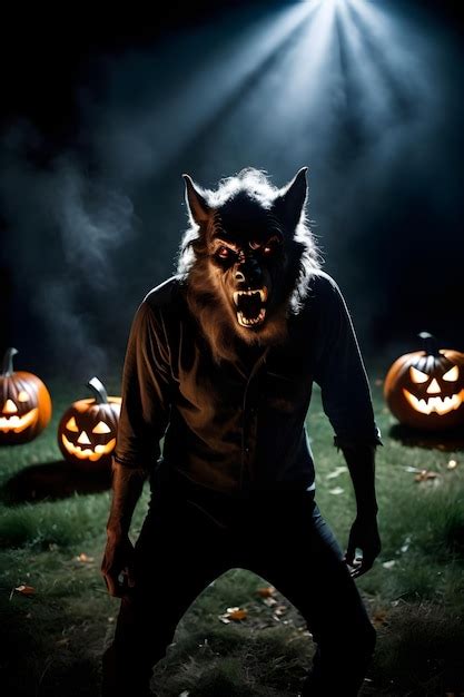 Premium Photo | Portrait of a werewolf Halloween concept